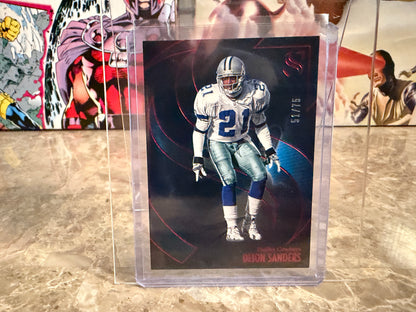 Deion Sanders 2025 Panini Silhouette Football Base Red /75 #49