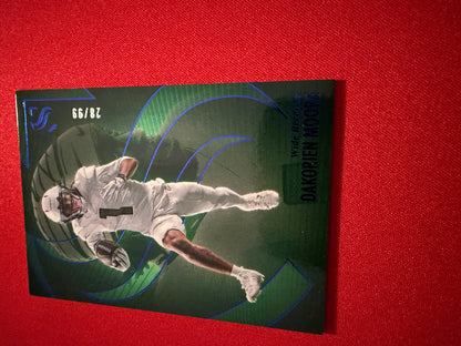 Dakorien Moore 2025 Panini Silhouette Football Base Blue /99 #35
