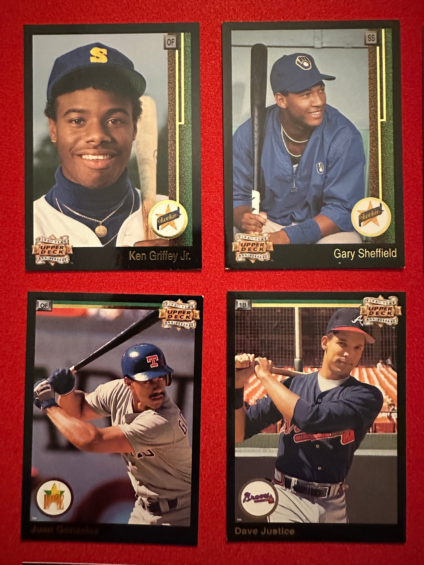 1993 Upper Deck 5TH ANNIVERSARY Complete Insert Set 1-15 - Griffey/Ryan