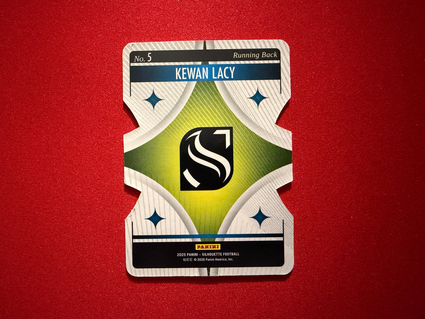 Kewan Lacy 2025 Panini Silhouette Football Superstars Die-Cut /49