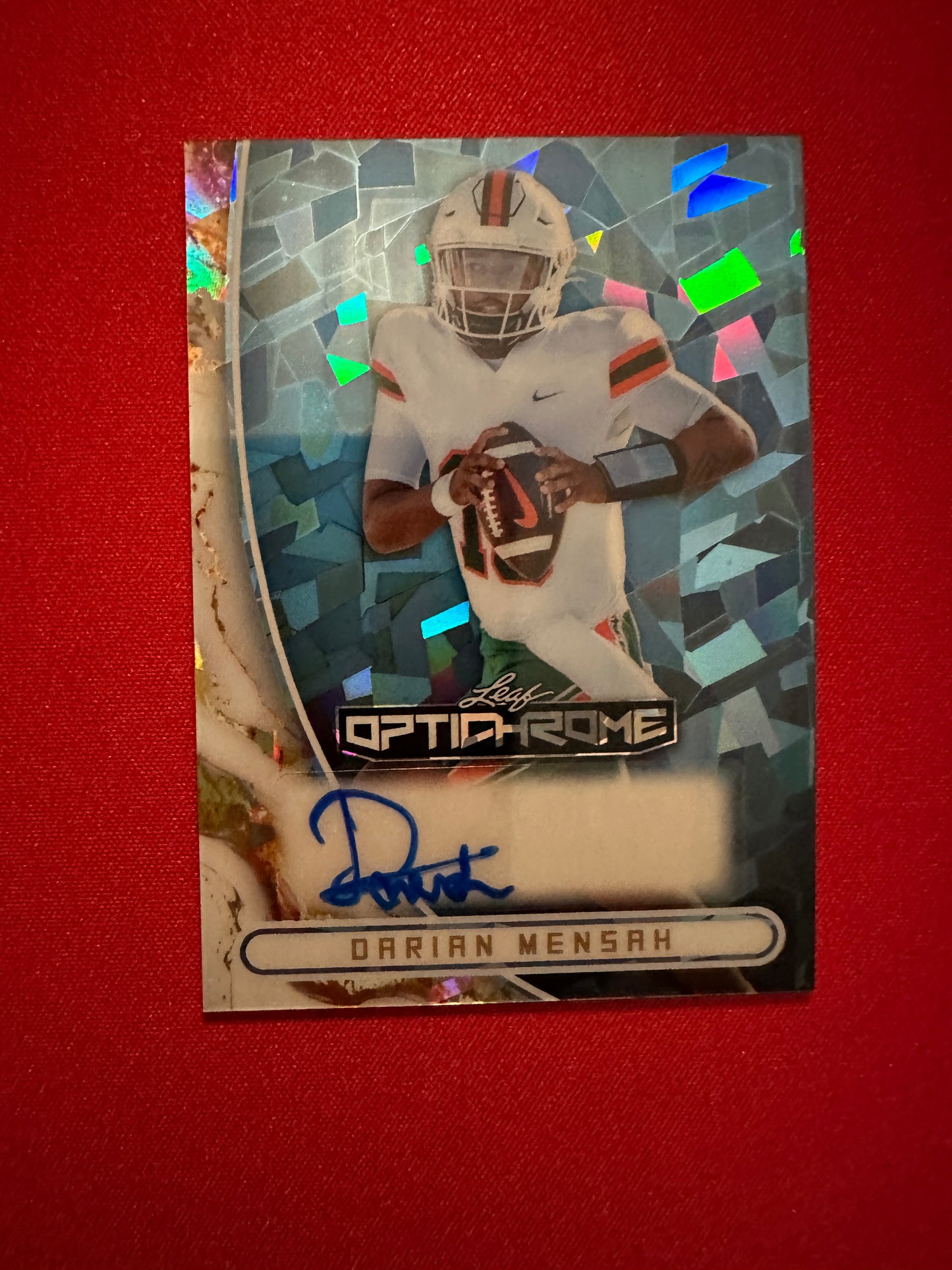 (2026/05/26) Darian Mensah Crystal Auto 2026 Leaf Optichrome Football