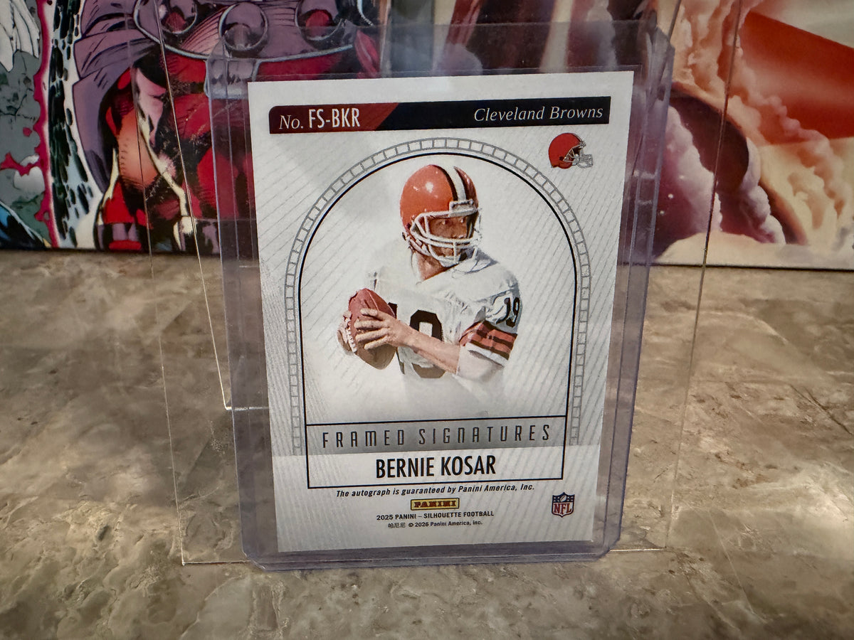 Bernie Kosar 2025 Panini Silhouette Football Framed Signatures /199