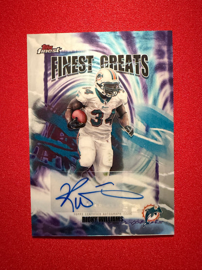 2025 Topps Finest Football Ricky Williams Finest Greats Auto FGA-RW
