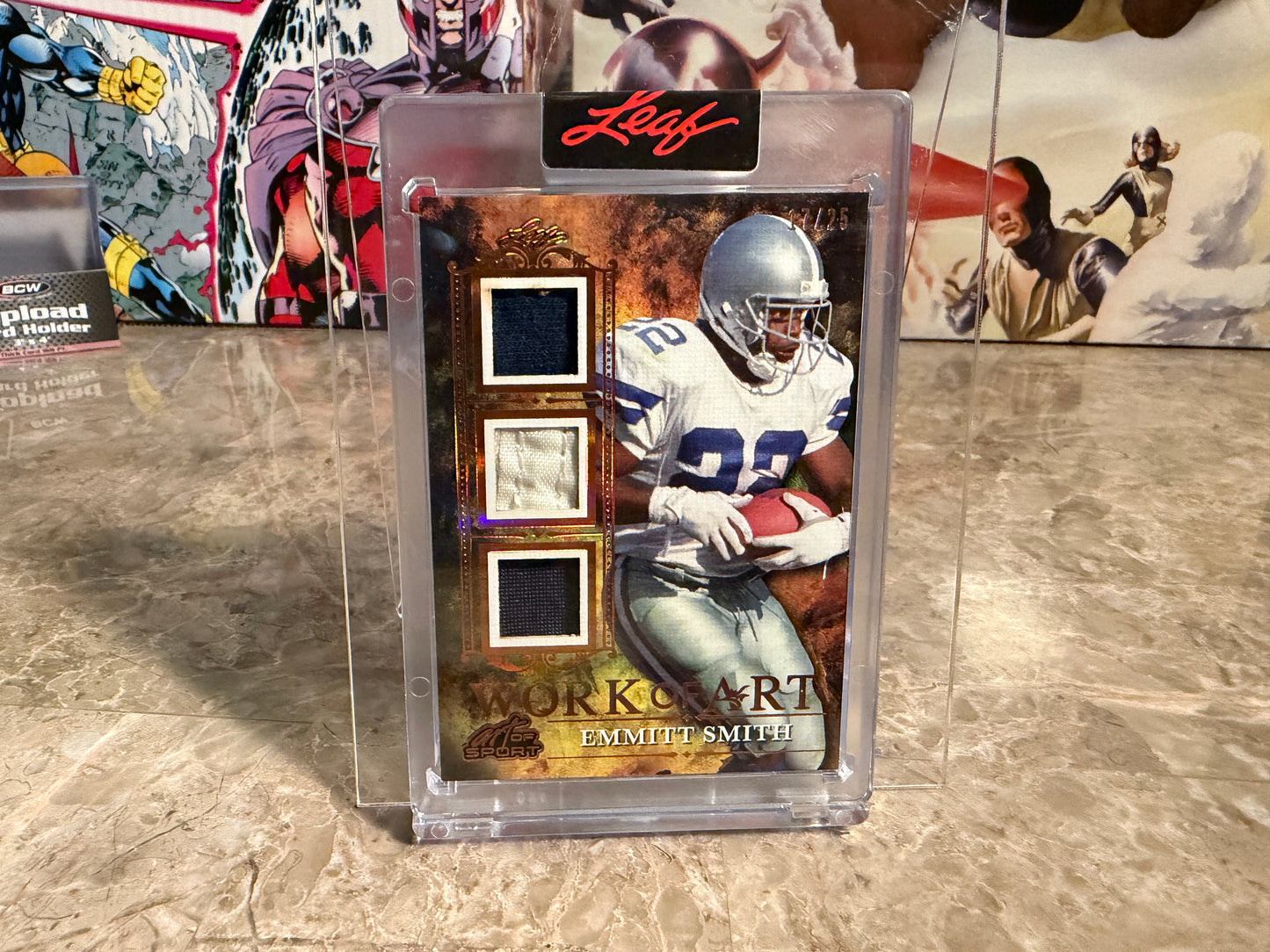 2026 Leaf Art of Sport Emmitt Smith Game-Used Work of Art Tri-Patch