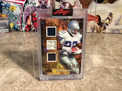 2026 Leaf Art of Sport Emmitt Smith Game-Used Work of Art Tri-Patch