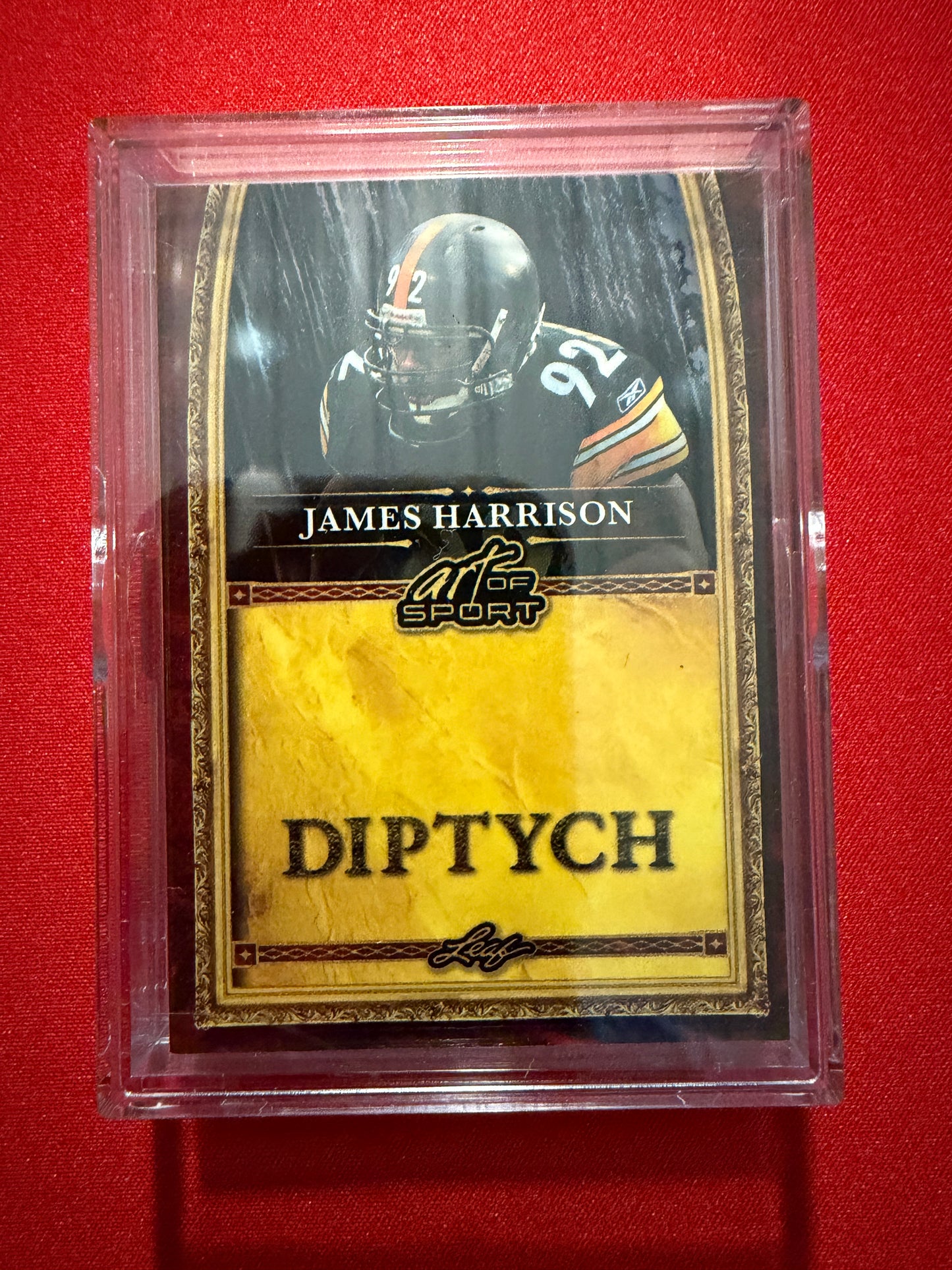 2026 Leaf Art of Sport James Harrison Diptych Auto Booklet Green 3/3 Bookend