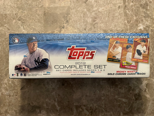2012 Topps Baseball Complete Set Series 1 & 2 - Mickey Mantle Gold Chrome