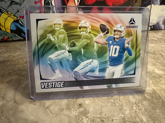 Justin Herbert #VES-JHT Numbered 13/50 (2024 Panini Luminance Vestige)