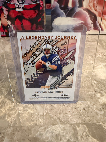 Peyton Manning 2026 Leaf Paydirt Football A Legendary Journey Orange Parallel Two-Card Lot