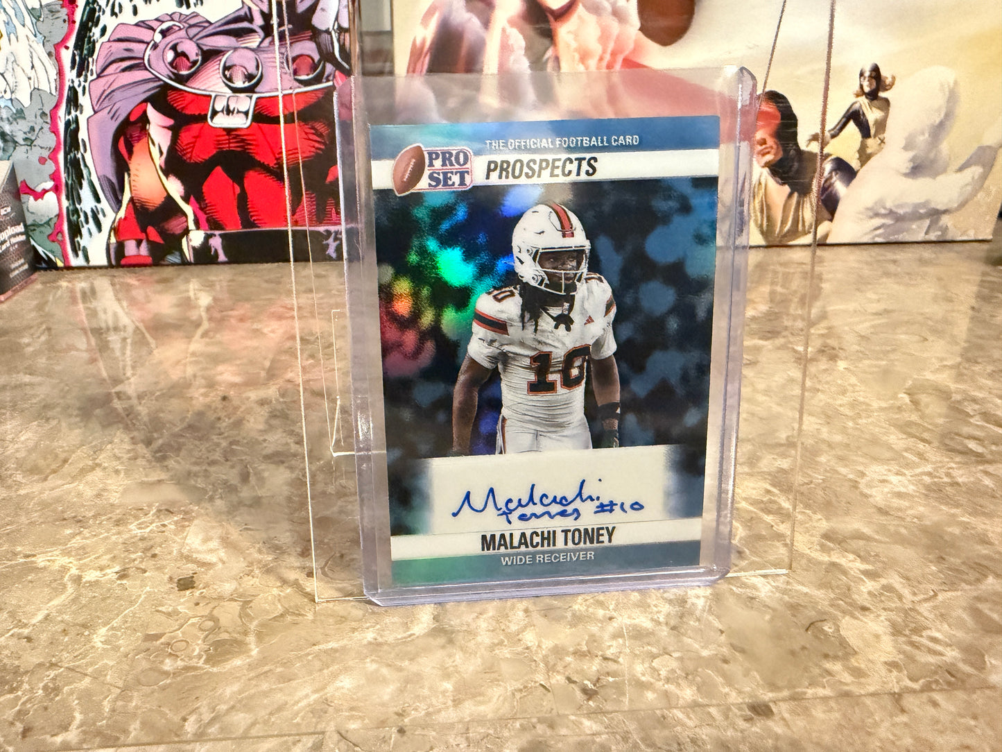 Malachi Toney 2026 Leaf Pro Set Metal Football 1990 Auto Platinum /8