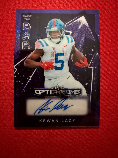 2026 Leaf Optichrome Kewan Lacy Raise The Bar Auto Purple Shimmer /7 Ole Miss