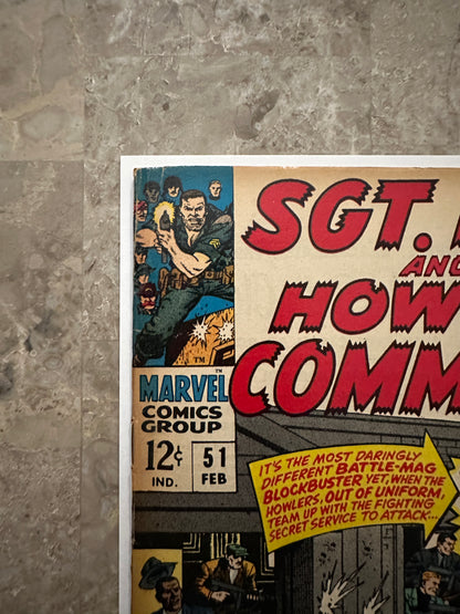 Sgt Fury #51 FN- 5.5 (Marvel Comics 1968)