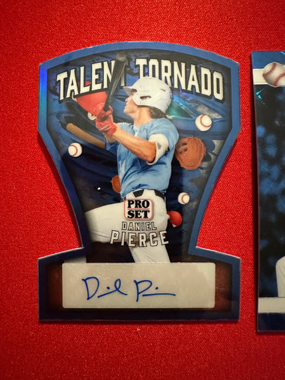 Daniel Pierce 2026 Pro Set Metal 1/1 Gold AUTO, /5 & /6 RWB Lazer Lot - Rays