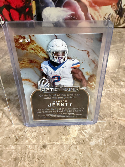 2026 Leaf Optichrome Ashton Jeanty Auto Blue Crystal Color Match /5