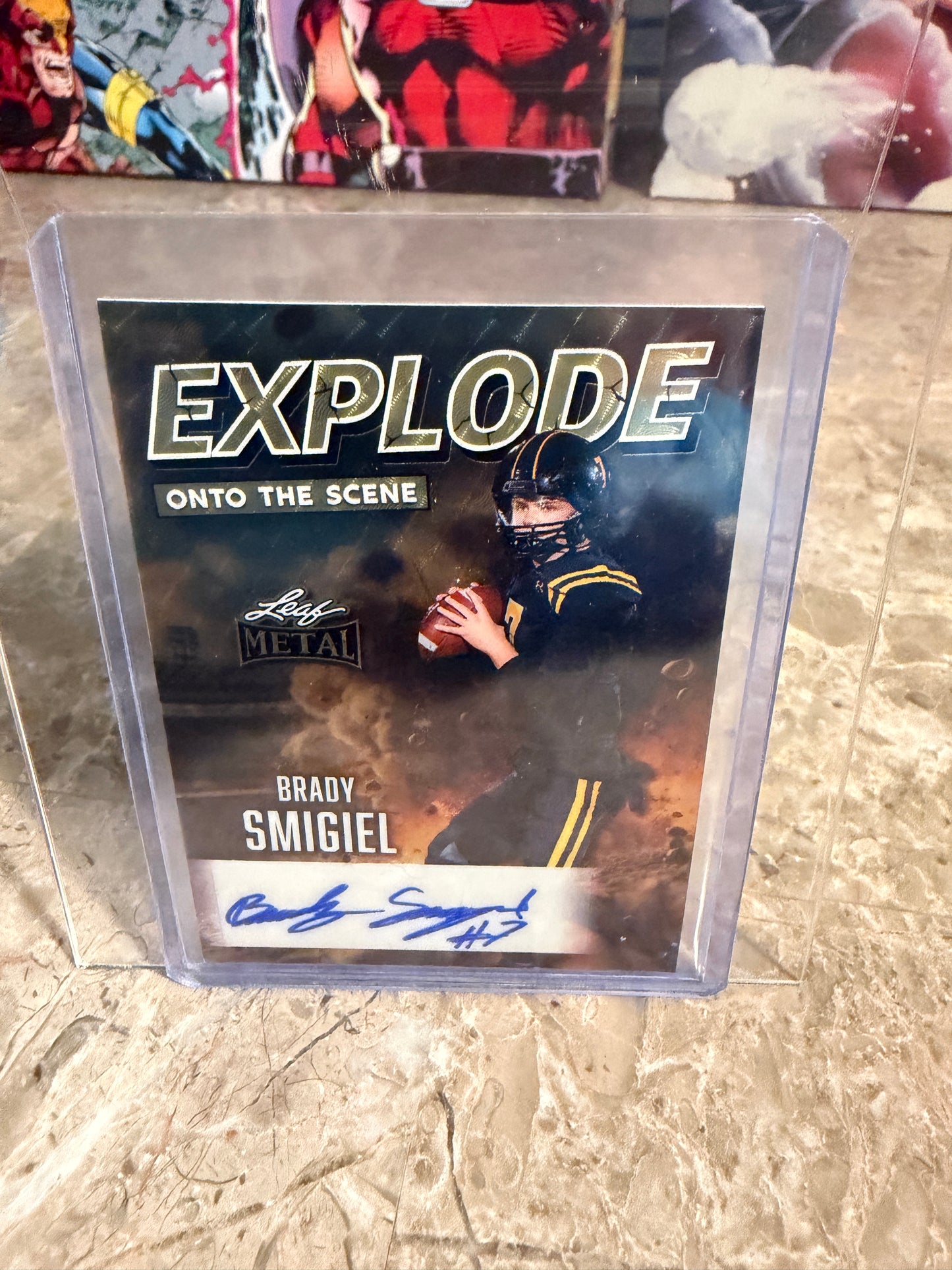2026 Leaf Metal Football Brady Smigiel Auto Explode Onto Scene Gold Super Prismatic 1/1