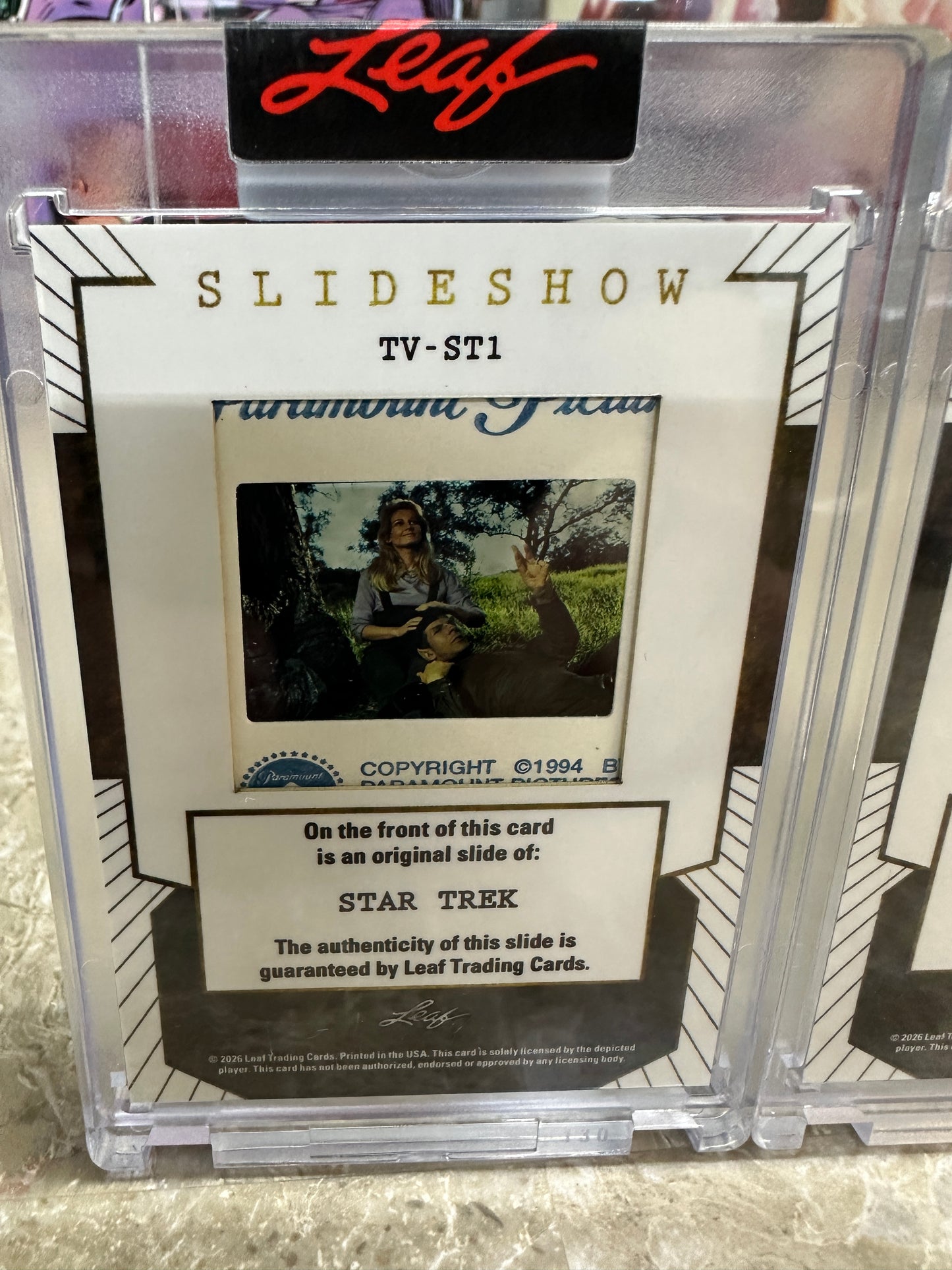 2026 Leaf Slideshow STAR TREK TOS 3-Slide Lot SPOCK This Side of Paradise PROMO
