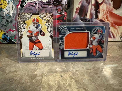 Phil Mafah AUTO PATCH LOT 2025 Leaf Trinity Metal Platinum /15 & Bronze /75