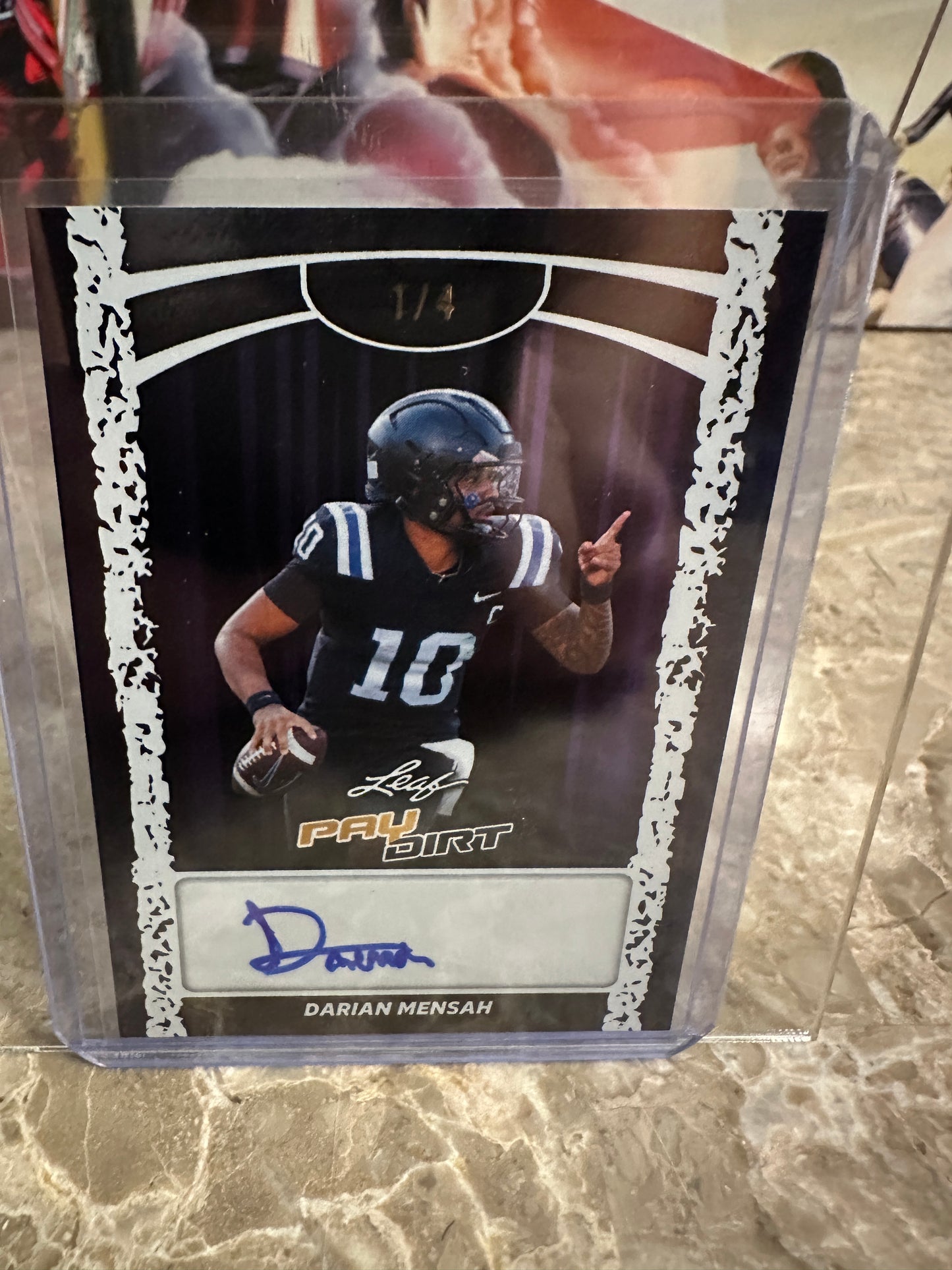 Darian Mensah 2026 Leaf Paydirt Football Base Purple Autograph 1/4