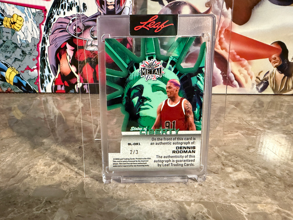 Dennis Rodman 2026 Leaf Metal Independence Day Statue Of Liberty Auto /3