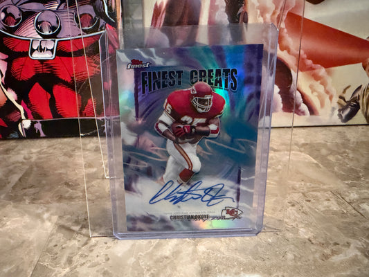 Christian Okoye 2025 Topps Finest Football Finest Greats Auto #FGA-CO