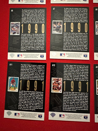 1993 Upper Deck 5TH ANNIVERSARY Complete Insert Set 1-15 - Griffey/Ryan