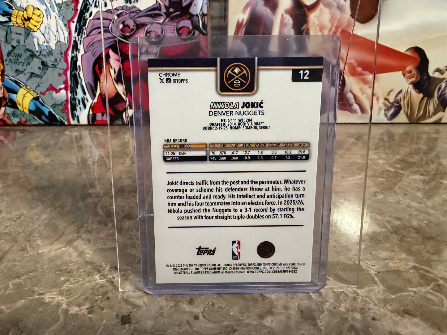 Nikola Jokic 2026 Topps Chrome Update RayWave Refractor Aqua /199