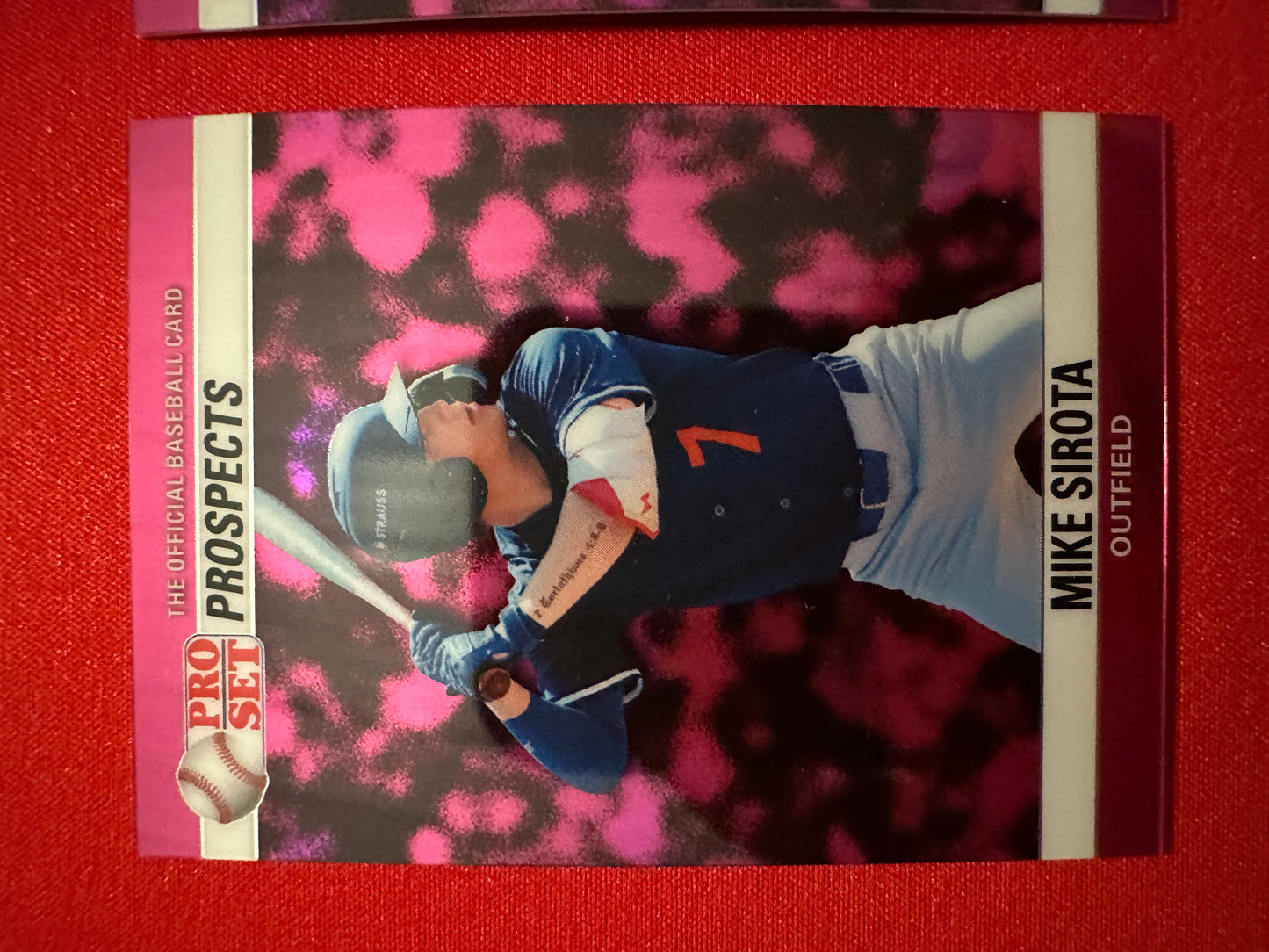 2026 Leaf Pro Set 1990 Pink Prismatic Auto Mike Sirota 2-Card Prospect Lot