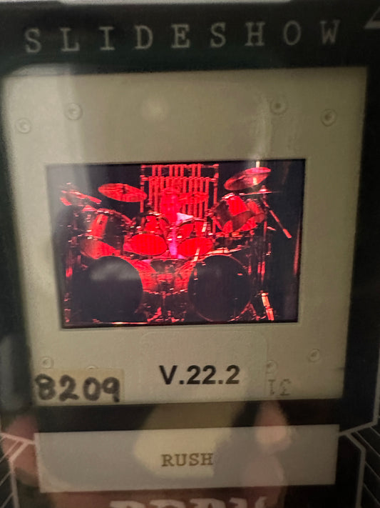 2026 Leaf Slideshow RUSH Neil Peart Behind The Kit + Geddy Lee 3-Slide LOT