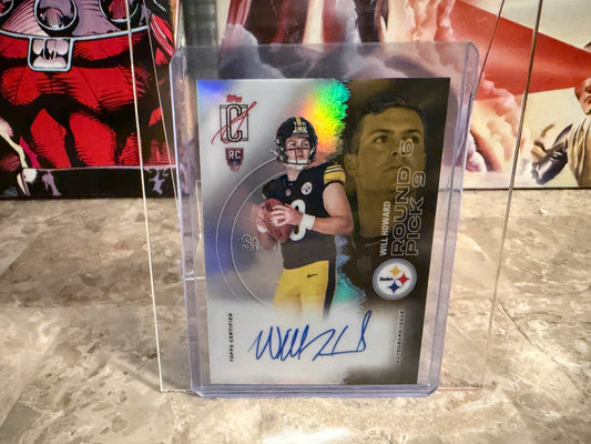 Will Howard 2025 Topps Signature Class Football Base Chrome On-Card Auto #107