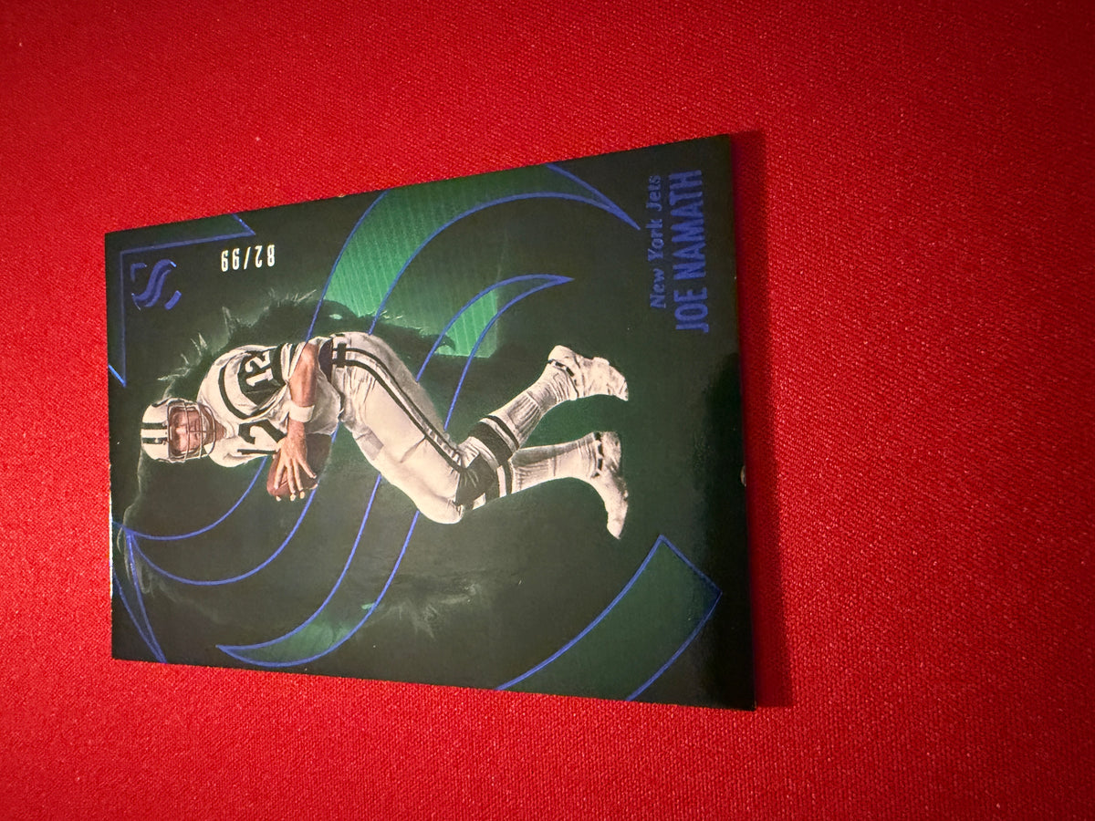 Joe Namath 2025 Panini Silhouette Football Base Blue /99 #64
