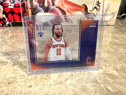 2025 Topps Signature Class Basketball Jalen Brunson Algorithm Acetate Clear SSP AL-20