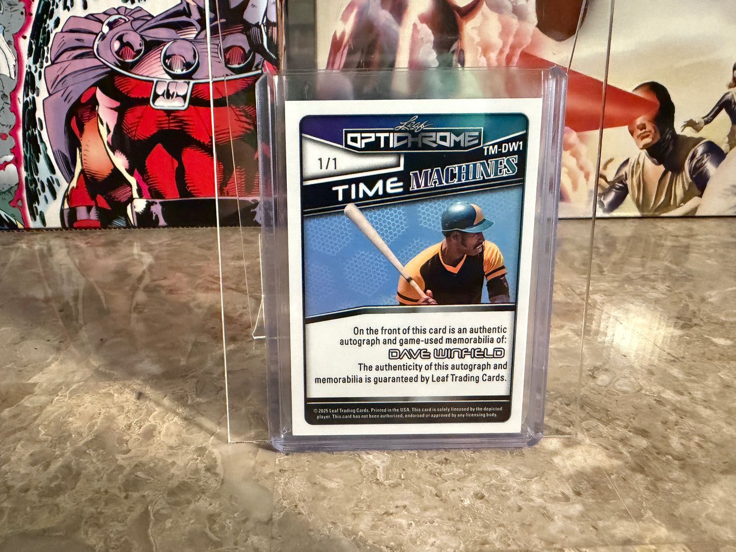2025 Leaf Optichrome Baseball Dave Winfield Time Machines Patch Auto Crystal 1/1