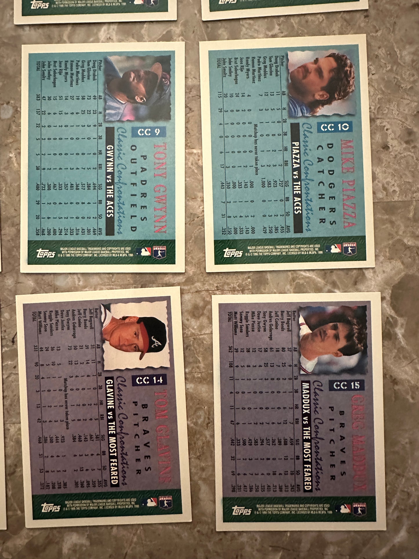 1996 Topps Classic Confrontations Full Set (15 card set)