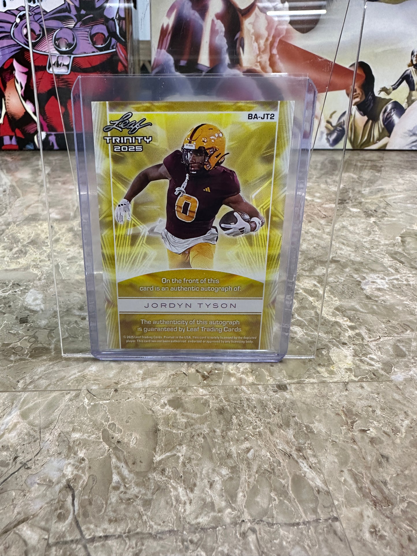 2025 Leaf Trinity JORDYN TYSON Auto /75 - #8 OVERALL PICK - New Orleans Saints