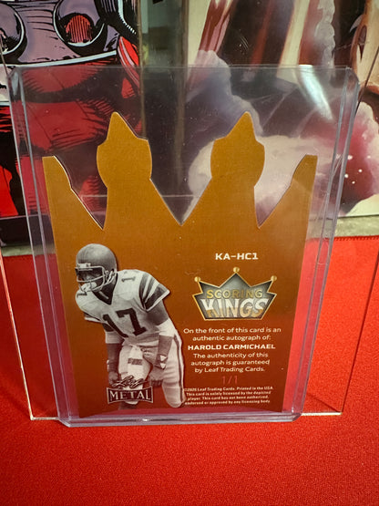 Harold Carmichael 1/1 Auto 2026 Leaf Metal Scoring Kings Die-Cut HOF 🔥
