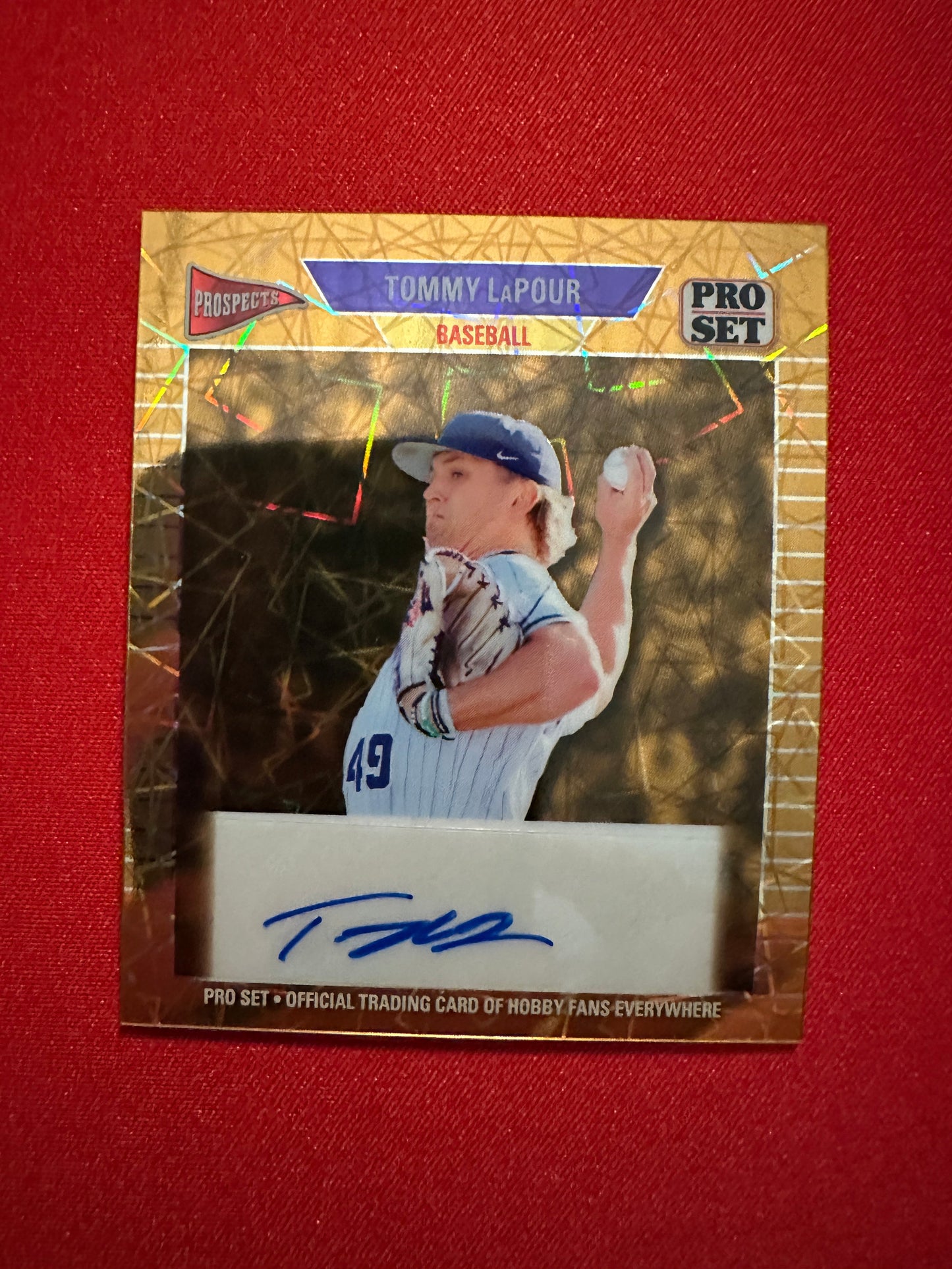 Tommy LaPour 2026 Pro Set 1989 Mini Gold Lazer Autograph 1/1