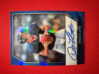 Doug Flutie 2026 Leaf Metal Base On-Card Auto Blue Prismatic /6
