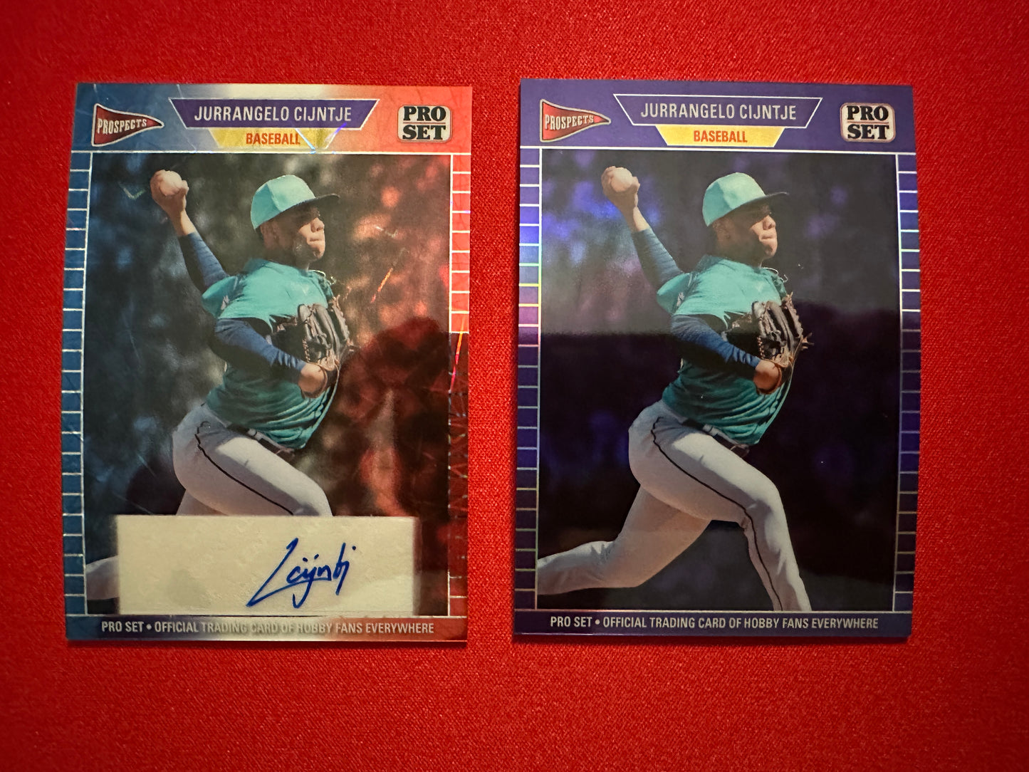 2026 Pro Set Jurrangelo Cijntje 1989 Lazer Auto 1/1 & Purple Prismatic 7/7 Lot