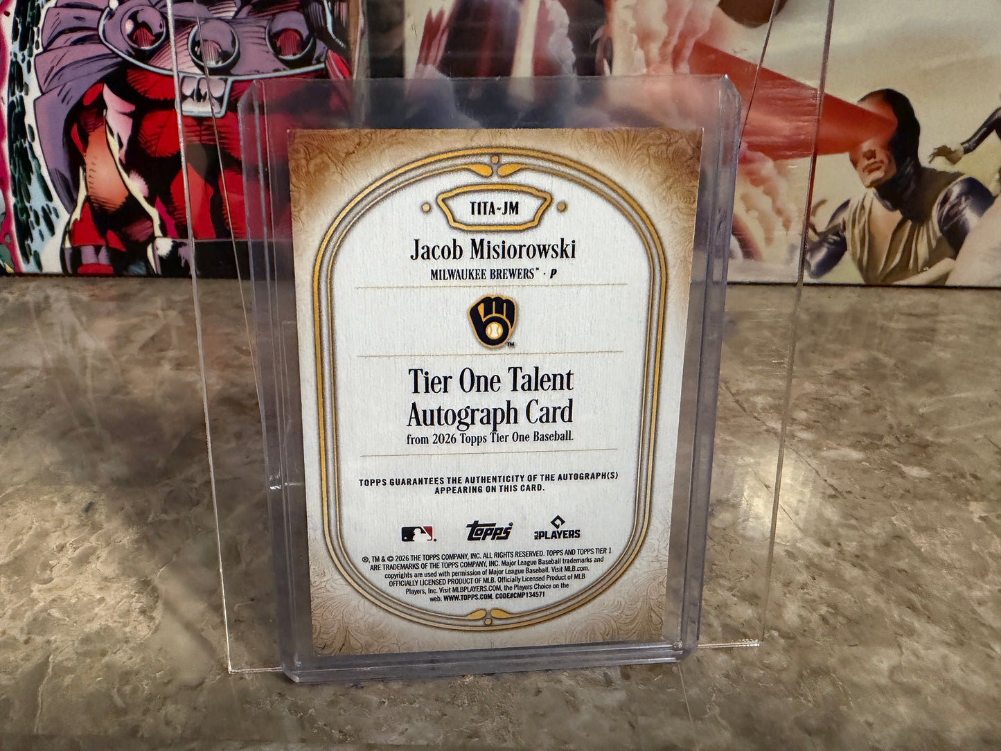 Jacob Misiorowski 2026 Topps Tier One Talent Auto Green On-Card /20