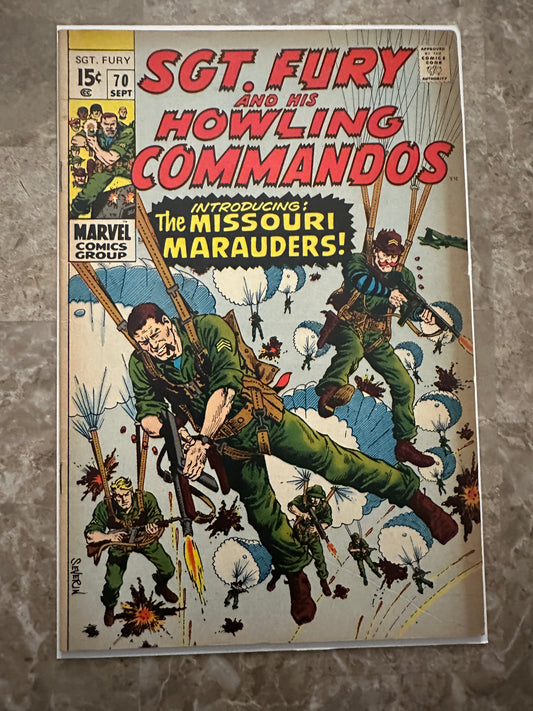 Sgt Fury #70 FN- 5.5 (Marvel Comics 1969)