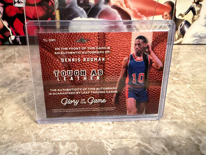 2025 Leaf Glory of the Game Basketball Tough as Leather Dennis Rodman Green Holo Signed Auto True 1/1