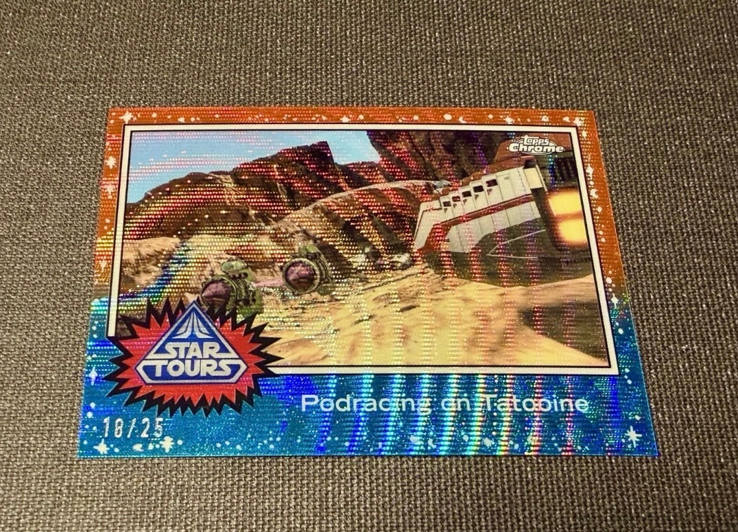 (2026/03/19) 2026 Topps Disneyland 18/25 Orange Foil Podracing on Tatooine