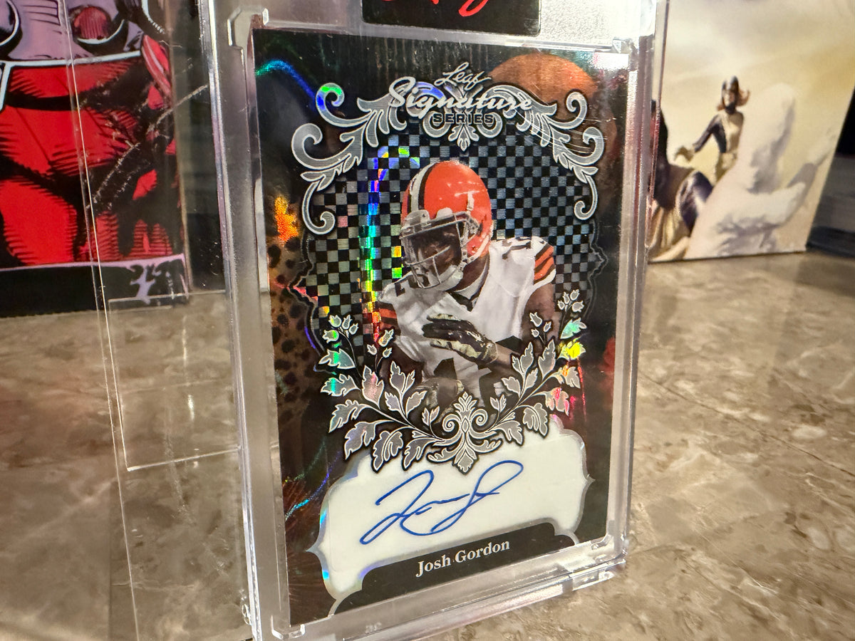 Josh Gordon 2026 Leaf Signature Series Base Auto Silver Lava 1/1