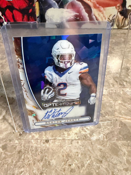2026 Leaf Optichrome Ashton Jeanty Auto Blue Crystal Color Match /5