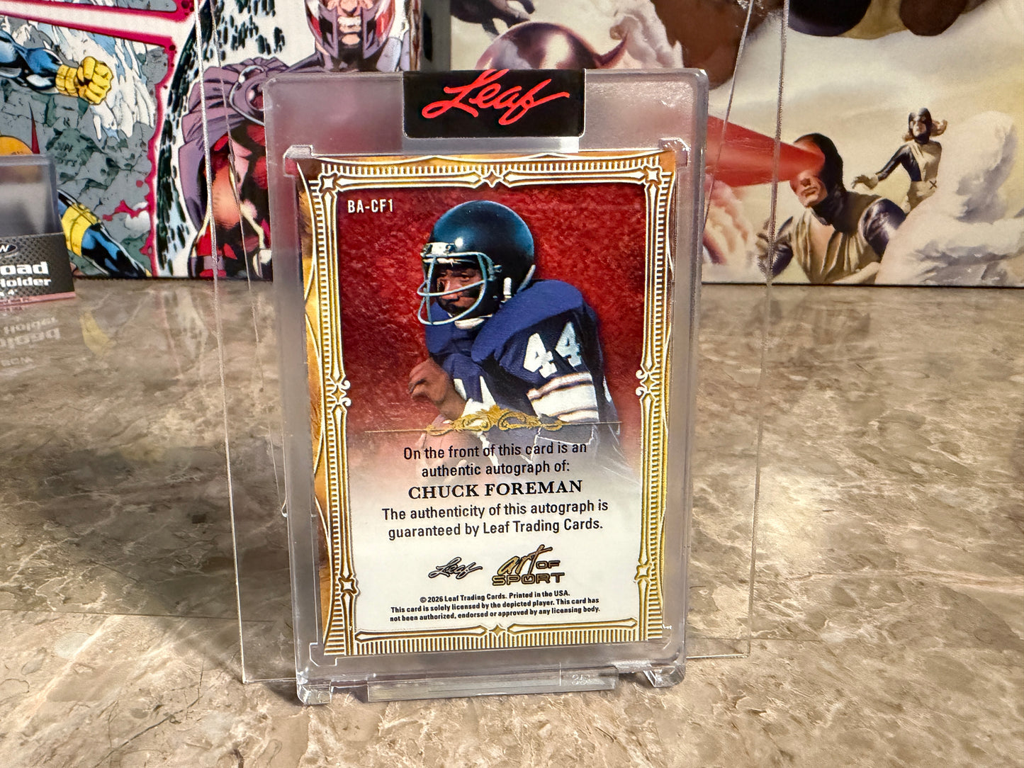 Chuck Foreman 2026 Leaf Art of Sport Base Auto Bronze /35