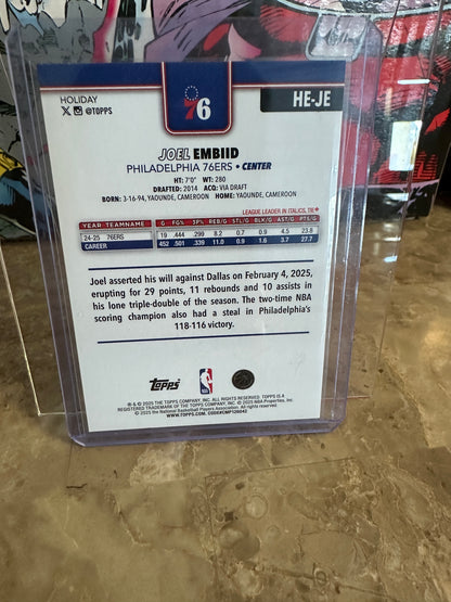 Joel Embid #HE-JE (2025 Topps Holiday Basketball) - Hidden Elf Variation