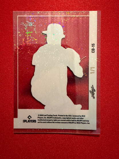 2026 Leaf Vivid Baseball Anthony Eyanson Clear Base Parallel Red Stardust 1/1