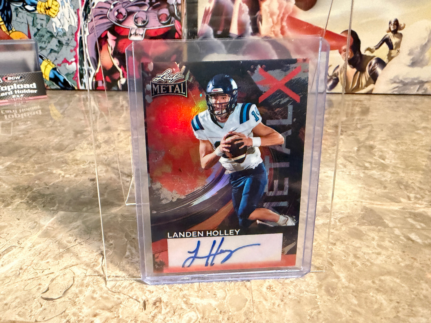 2026 Leaf Metal Football Landen Holley Metal X Red Prismatic 1/1