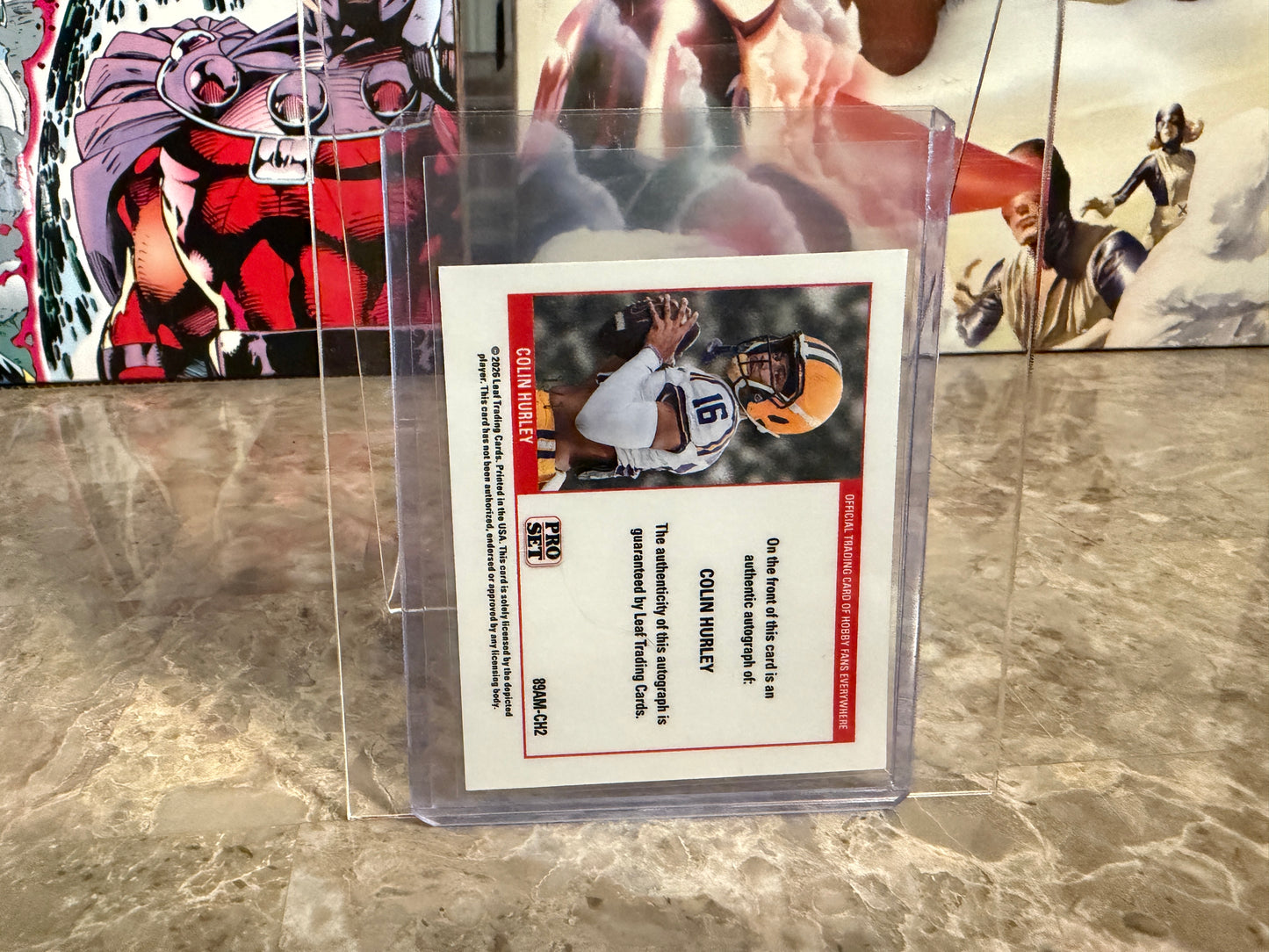Colin Hurley 2026 Leaf Pro Set Metal 1989 Mini Auto Super Prismatic Red Flood 1/1