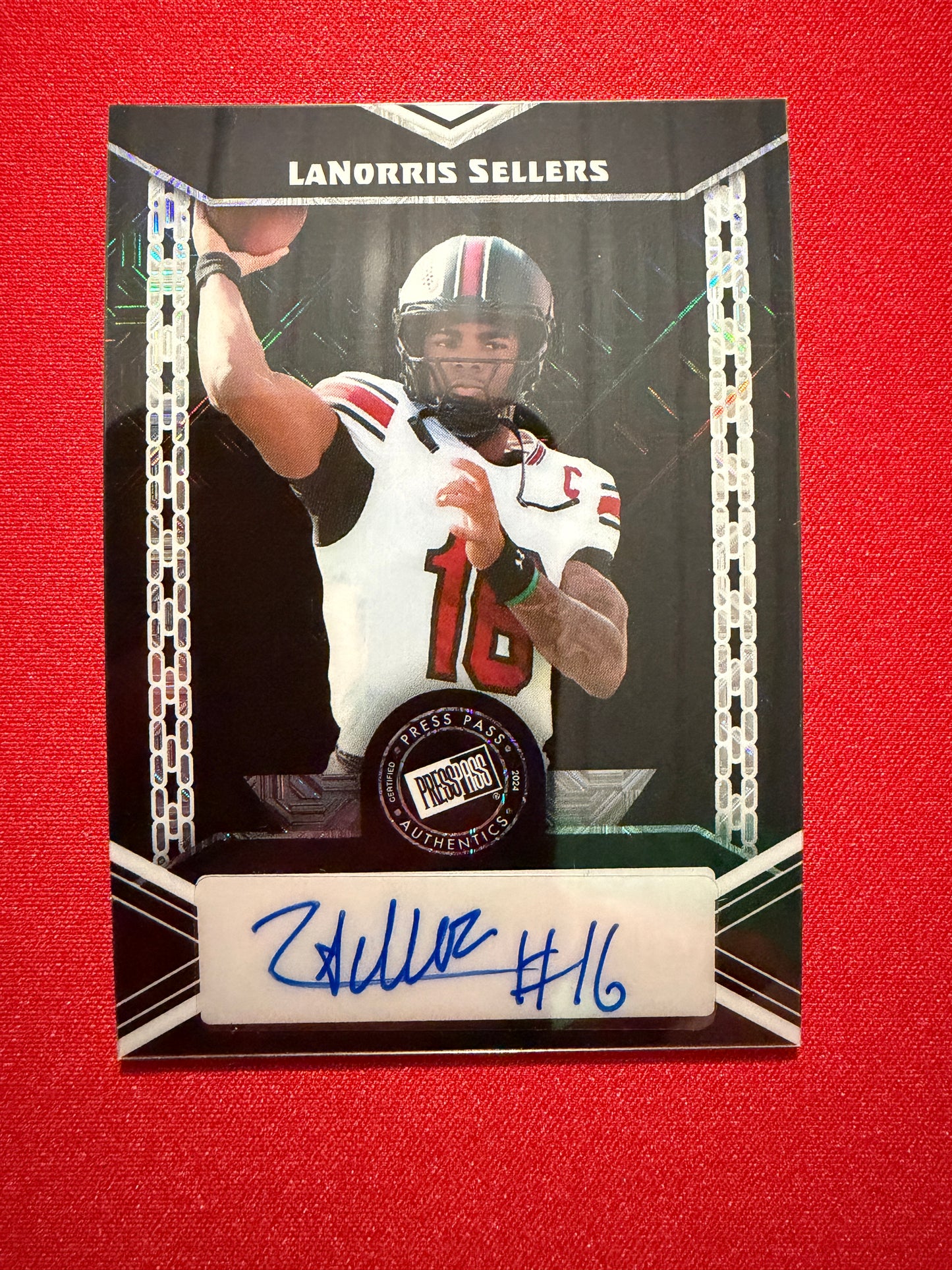 LaNorris Sellers 2024 Leaf Metal Collective Press Pass Auto Black /5
